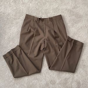 Lauren Ralph Lauren Men's Pleated Dress Pants 100% Wool